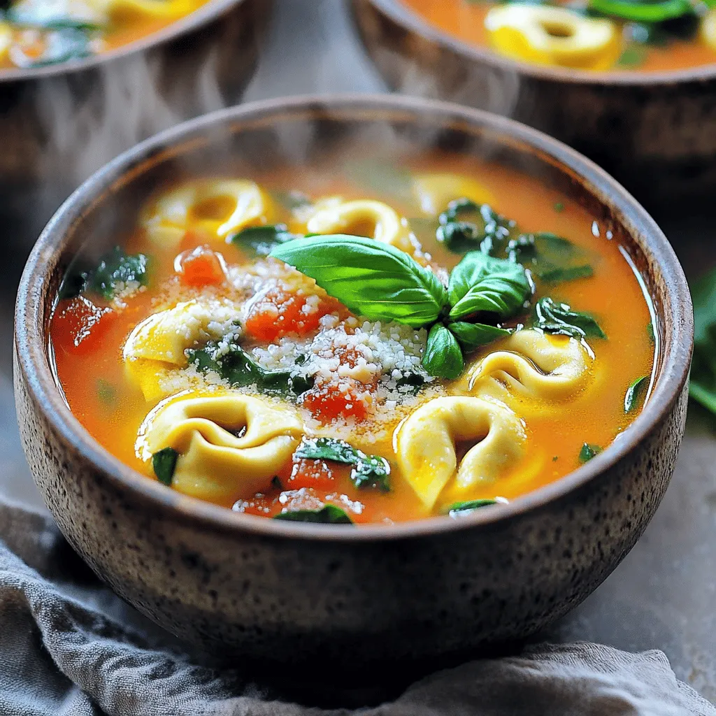 Slow Cooker Creamy Tomato Basil Tortellini Soup Delight