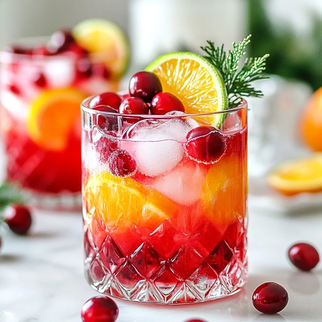 Sparkling Cranberry Christmas Mocktail Festive Delight