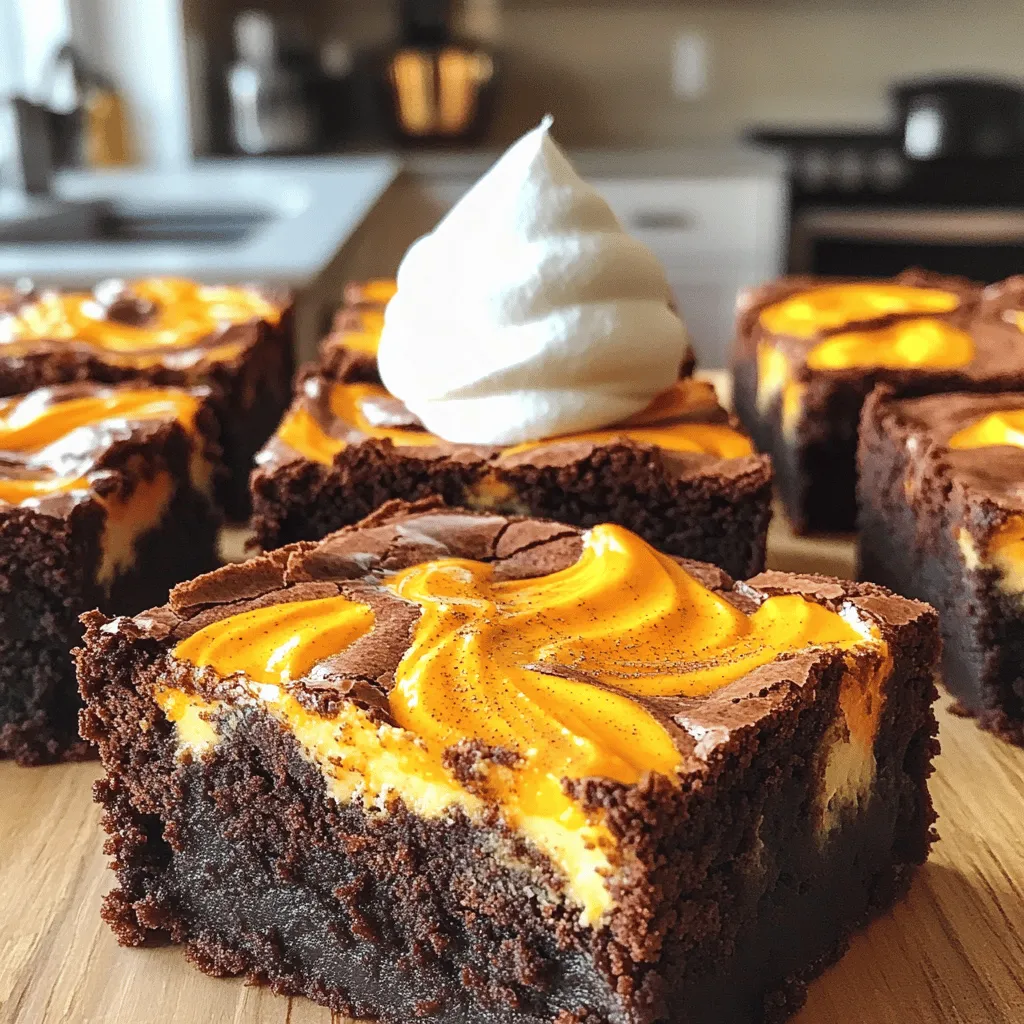 Pumpkin Cream Cheese Swirl Brownies Irresistible Treat