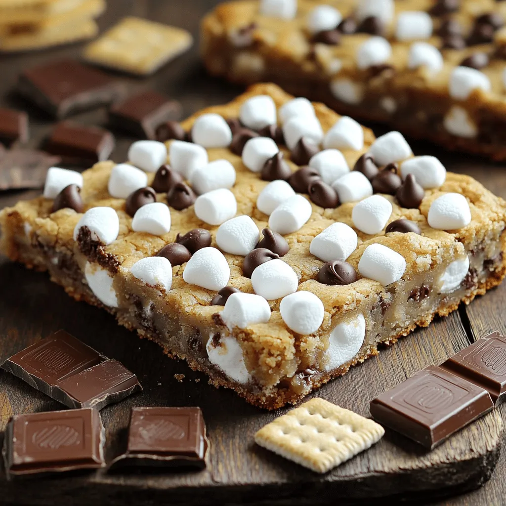 S’mores Cookie Bars Delightful and Chewy Treat