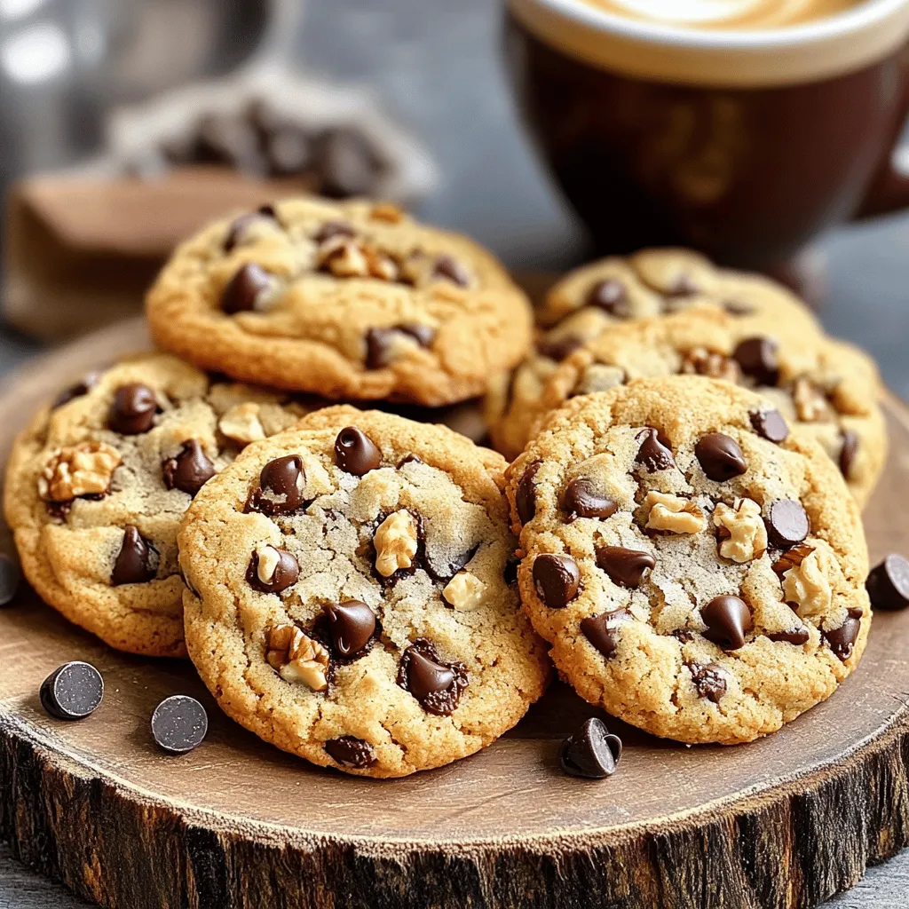 Espresso Chocolate Chip Cookies Bakery Delightful Treat