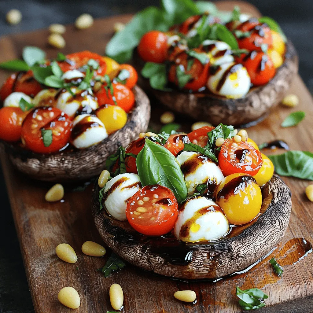Caprese Stuffed Portobello Mushrooms Flavorful Treat