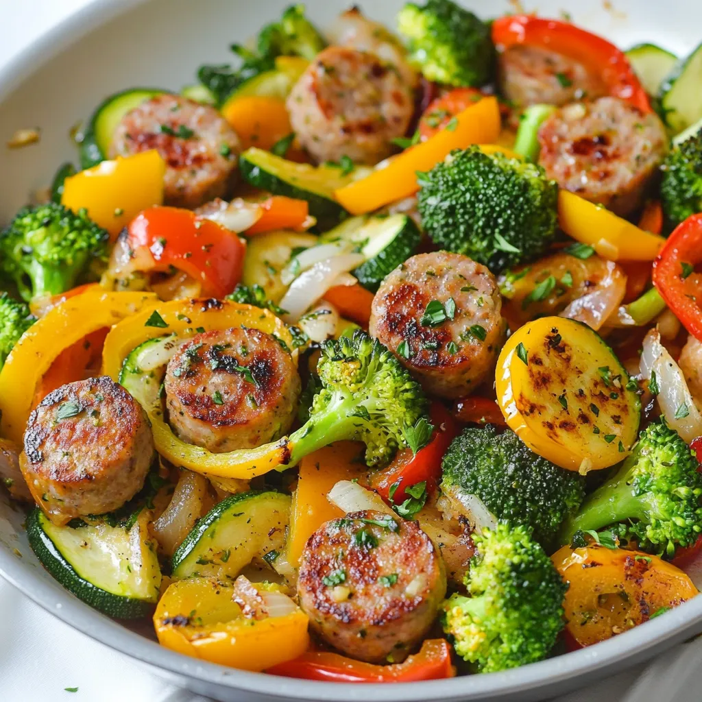 Healthy Sausage and Veggies Fantastic Dinner Idea