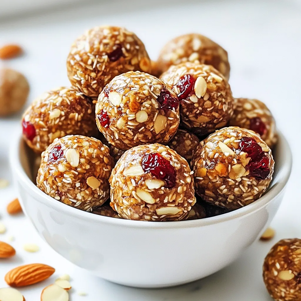 Cranberry Almond Energy Balls Healthy Snack Option