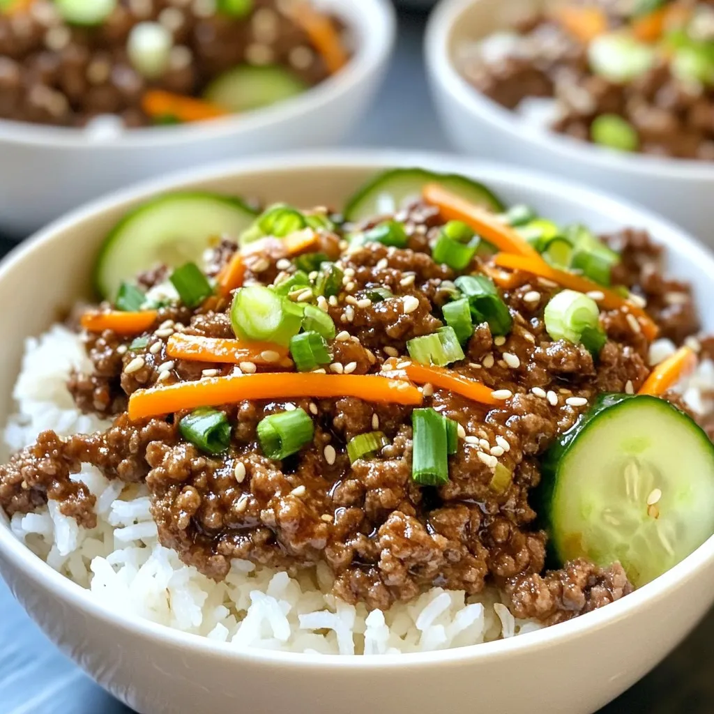 Korean Ground Beef Bowls Flavorful and Easy Recipe
