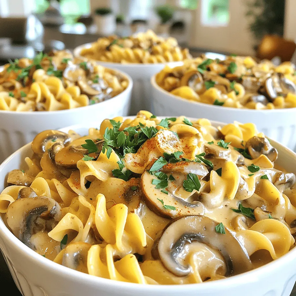 One Pot Creamy Mushroom Stroganoff Delightful Dinner