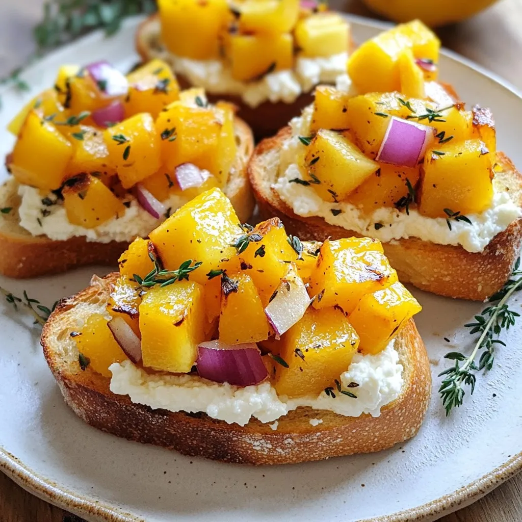 Butternut Squash Apple Bruschetta Flavorful Delight