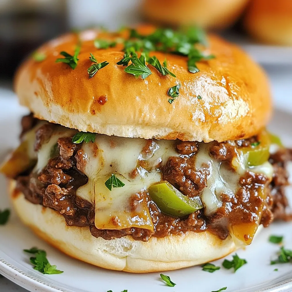 Philly Cheesesteak Sloppy Joes Flavorful Comfort Meal