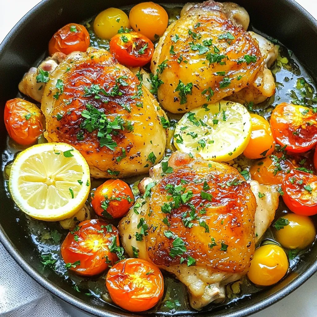 One-Pan Lemon Garlic Chicken Thighs Savory and Easy