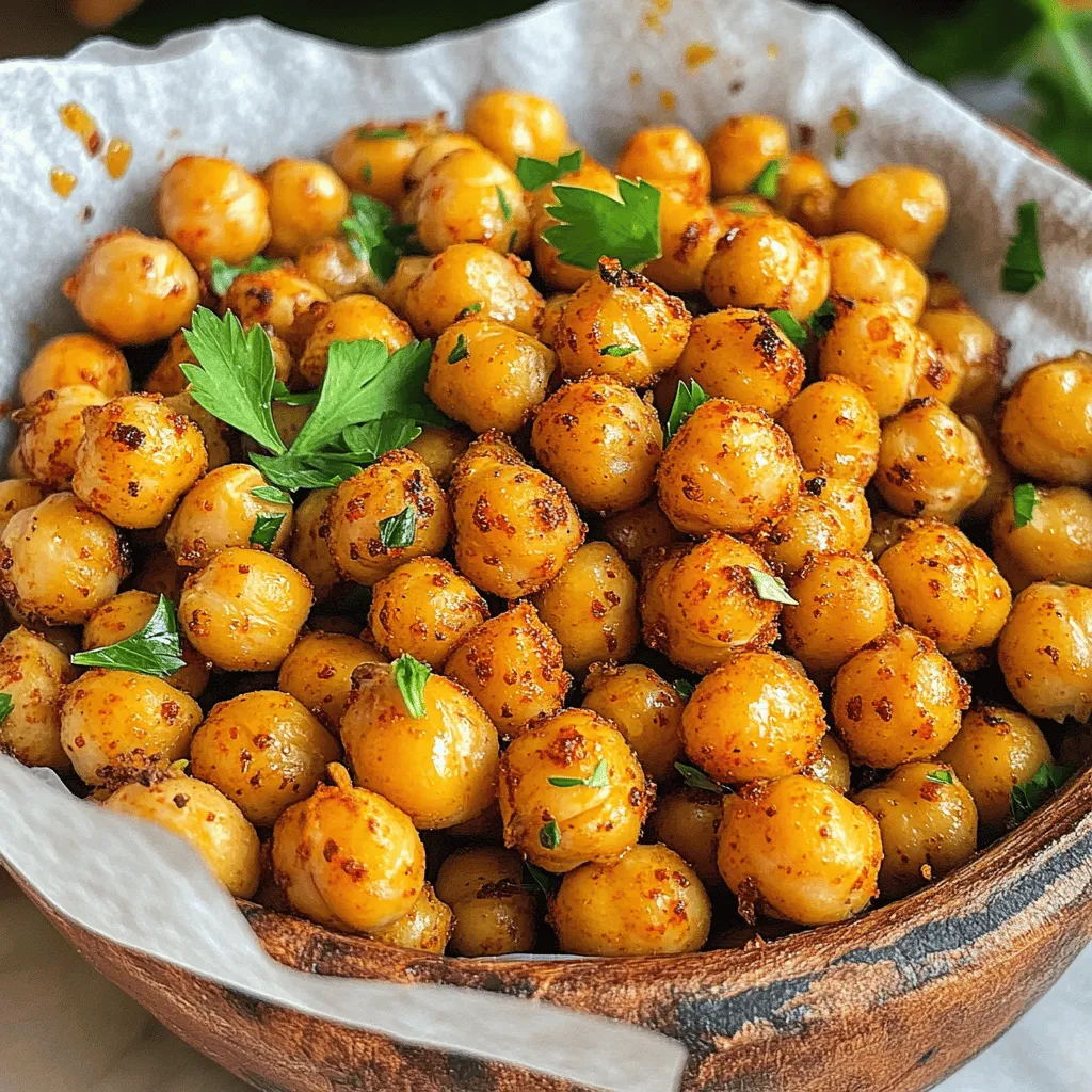 Air Fryer Crispy BBQ Chickpeas Snack Delightful Treat