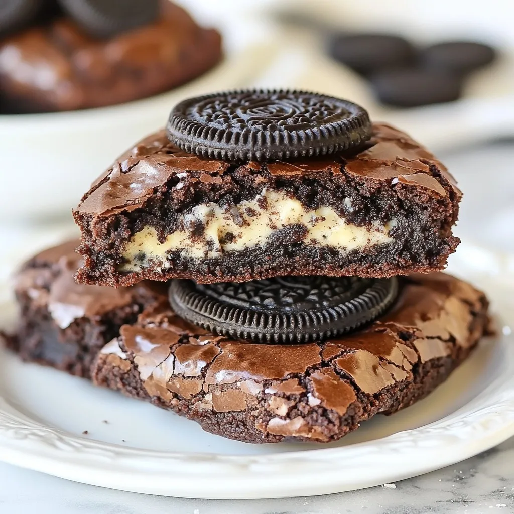 Oreo Stuffed Brownie Cookies Irresistible and Easy