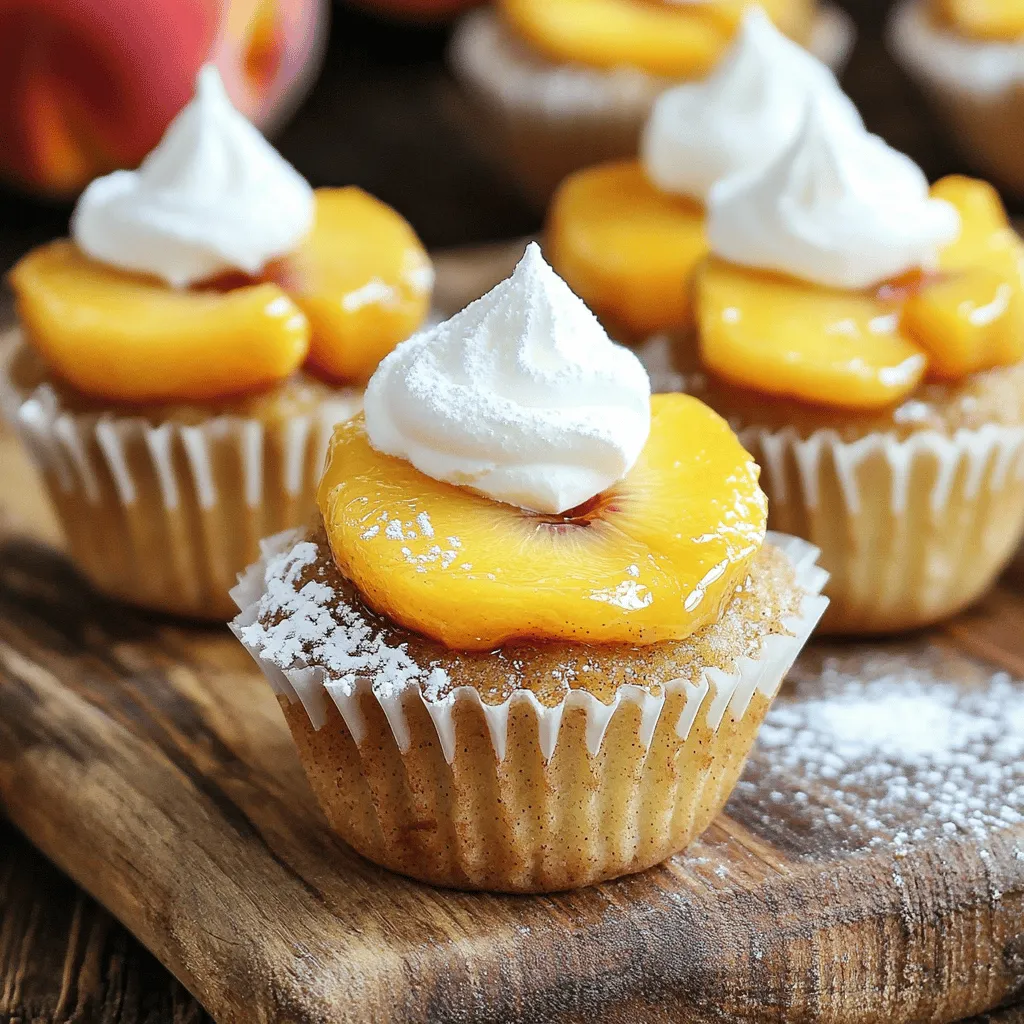 Delicious Mini Peach Upside Down Cupcakes Recipe