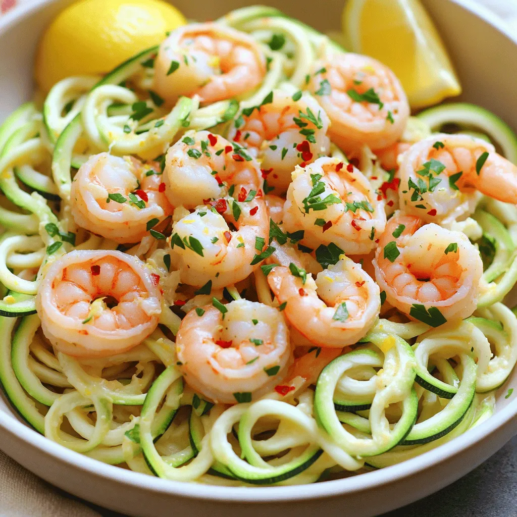 Savory Shrimp Scampi Zoodles Quick and Easy Meal