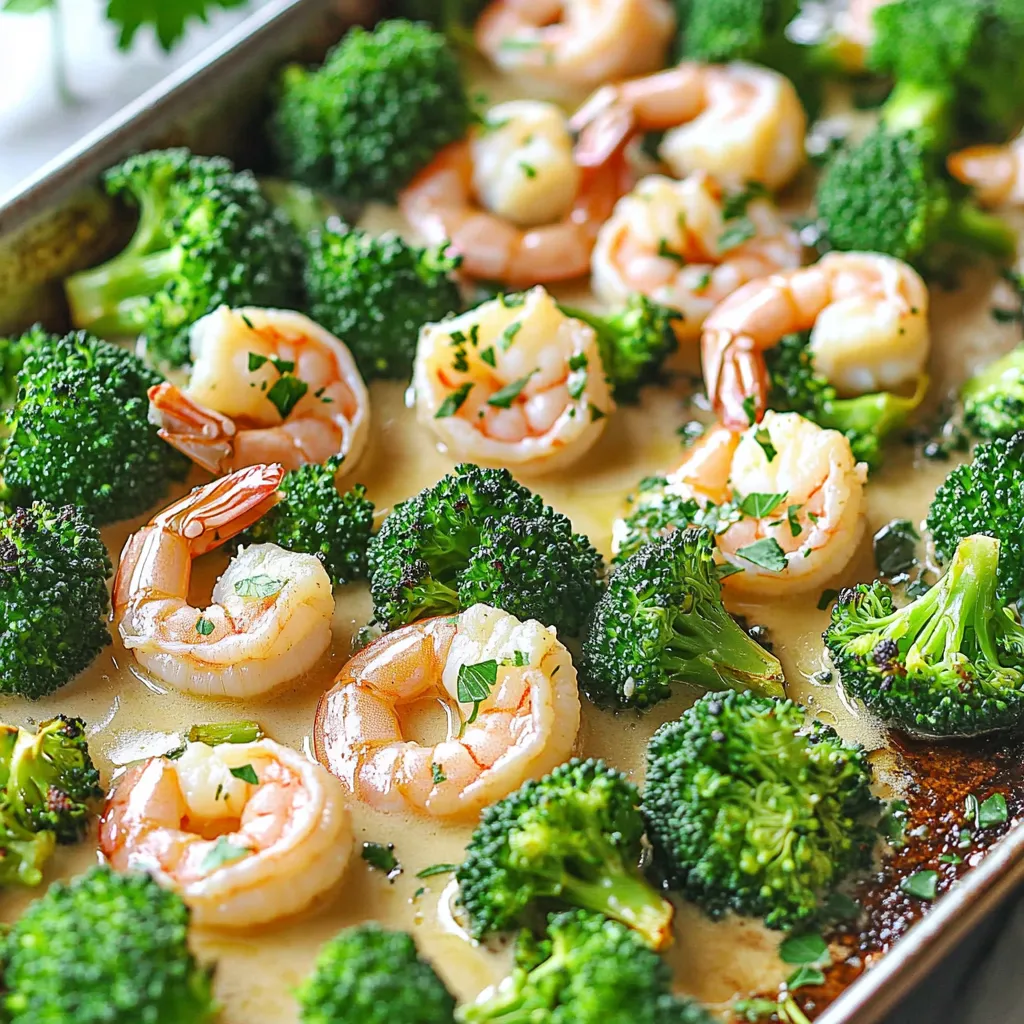 Sheet-Pan Garlic Butter Shrimp and Broccoli Delight