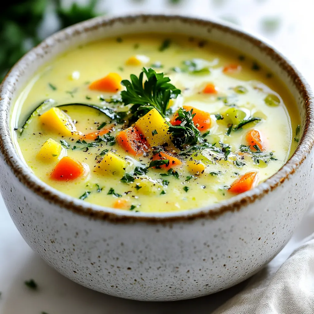 Hearty One-Pot Creamy Vegetable Soup Recipe