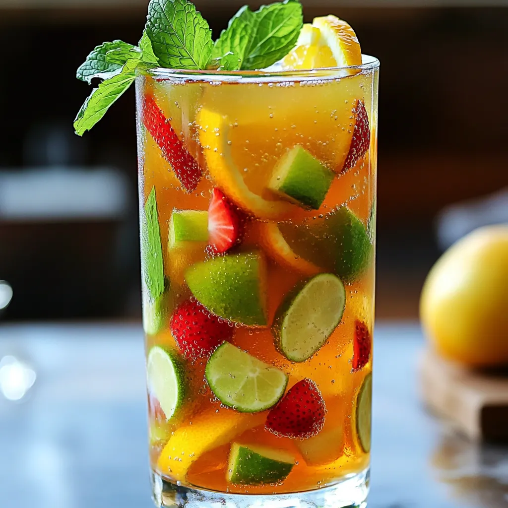 Apple Cider Sangria Mocktail Refreshing Fall Treat