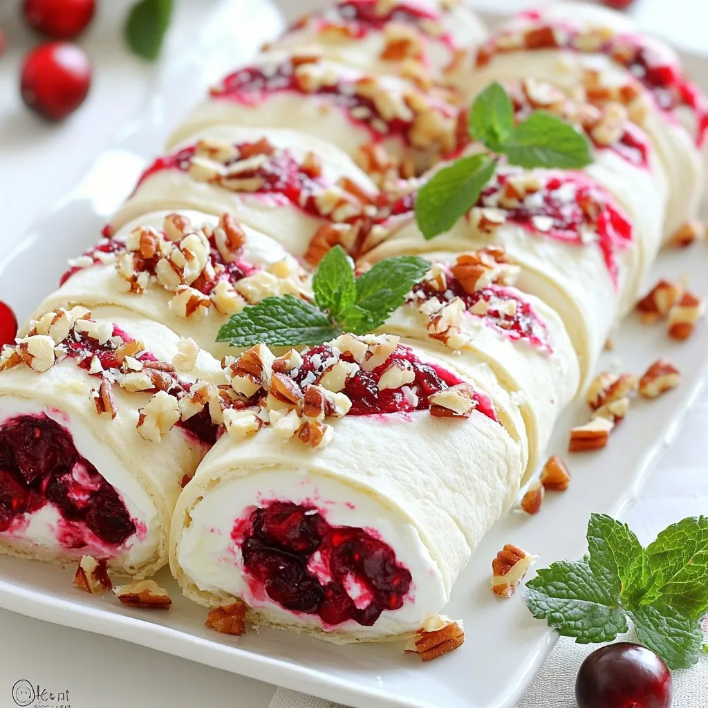 Festive Cranberry Roll Ups Easy and Delicious Treat