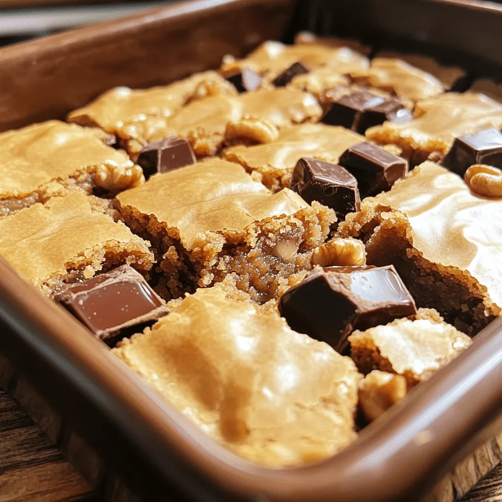 Brown Butter Chocolate Chunk Blondies Delightful Treat