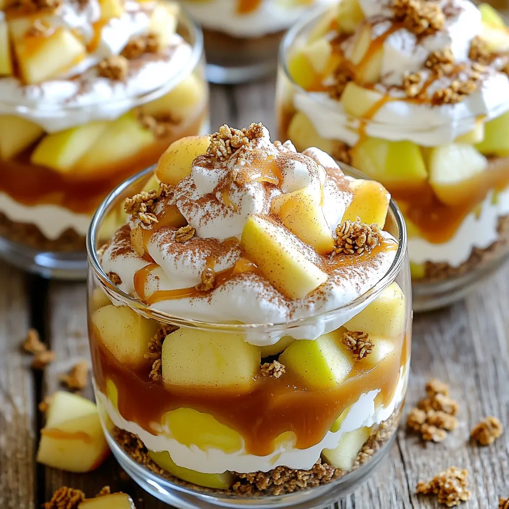 Caramel Apple Trifle Cups Delightful Dessert Treat