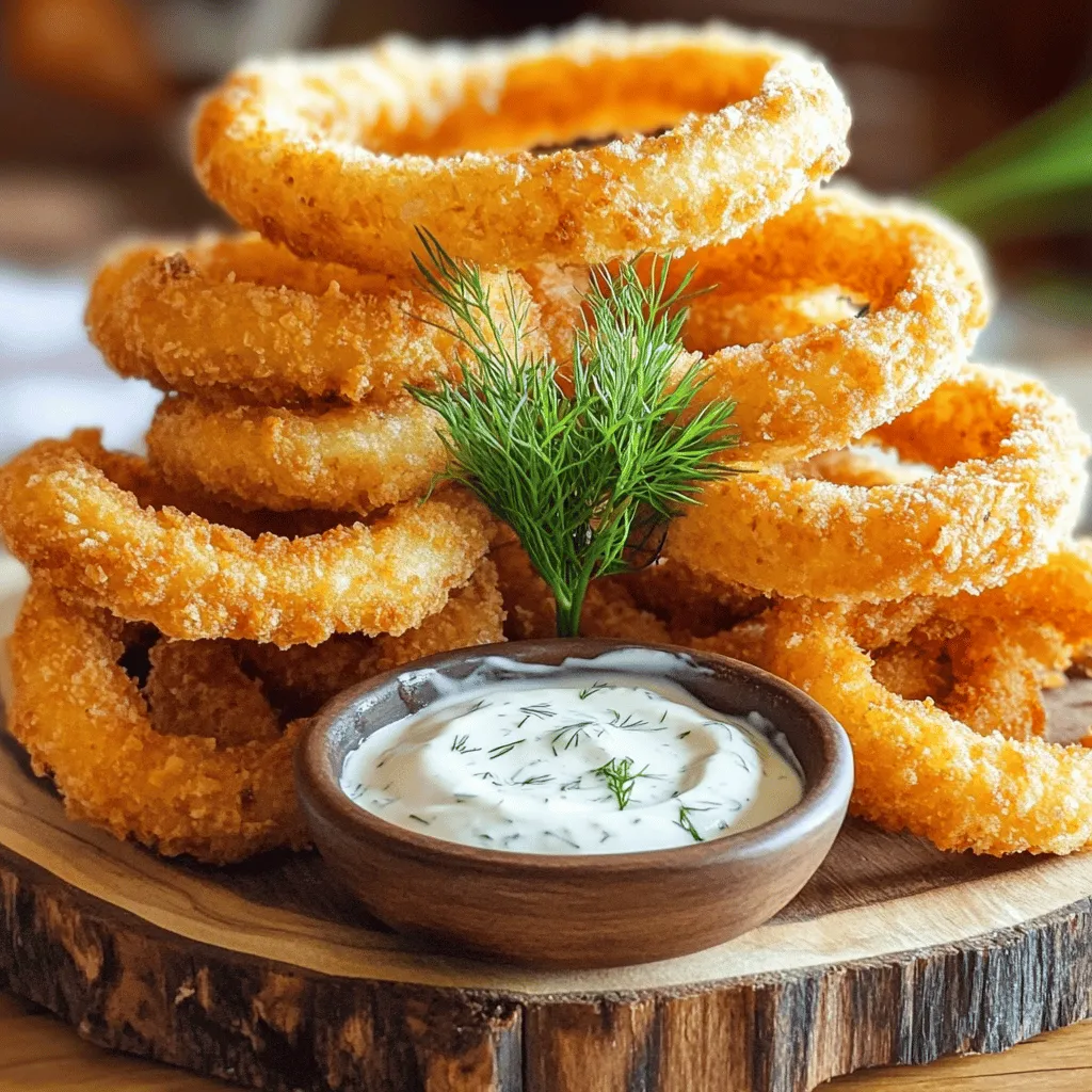 Crispy Air Fryer Onion Rings with Ranch Dip Recipe