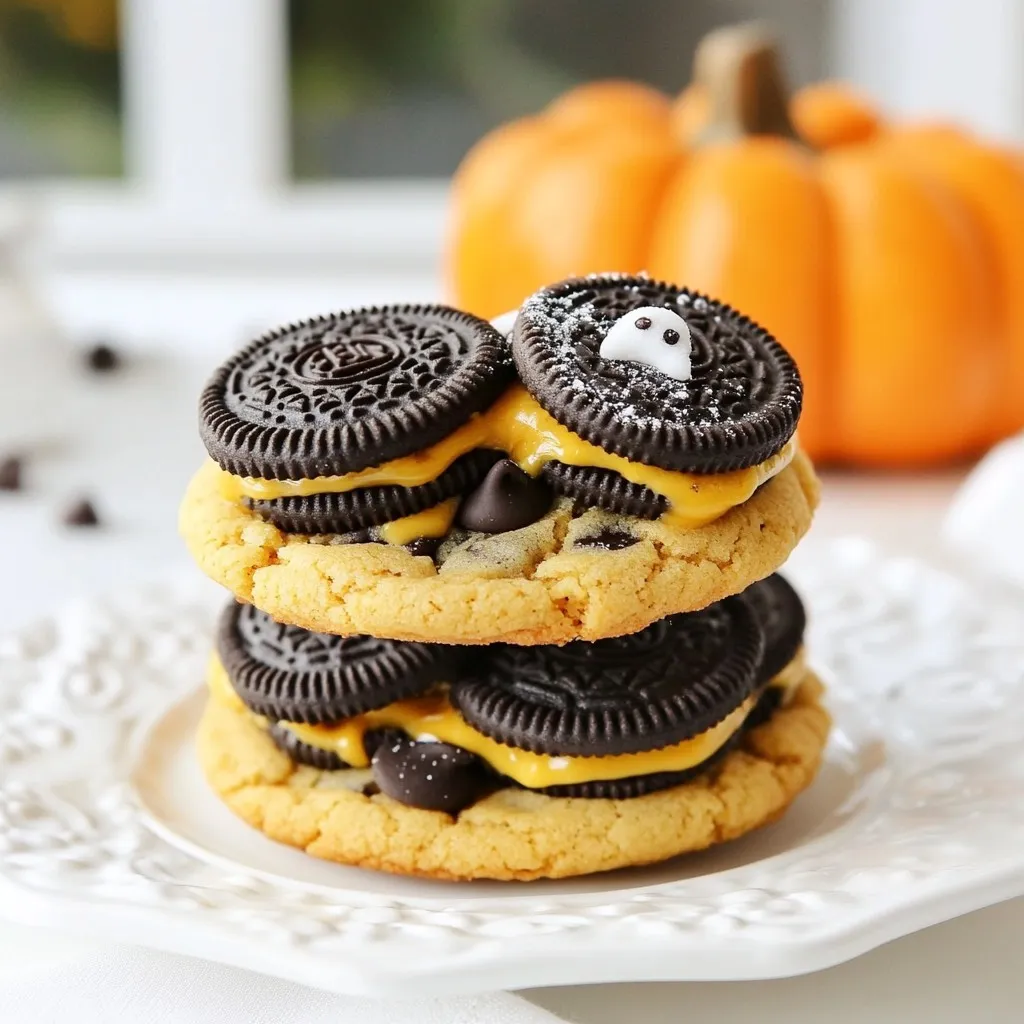 Halloween Oreo Stuffed Cookies Tasty Holiday Treat