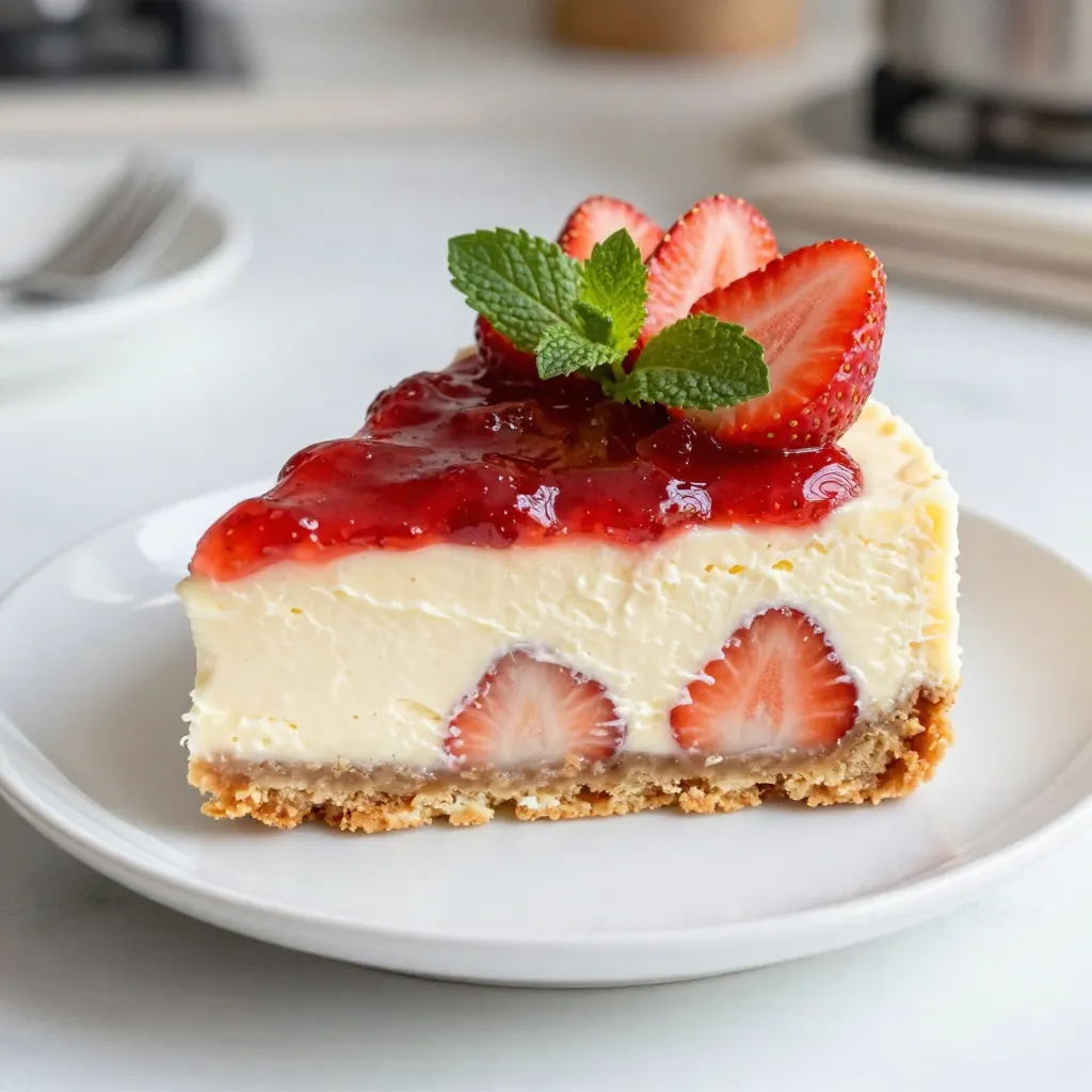 No-Bake Strawberry Cheesecake Easy and Delicious Treat