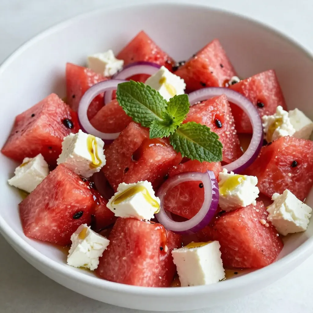 Summer Watermelon Feta Salad Refreshing and Simple Dish