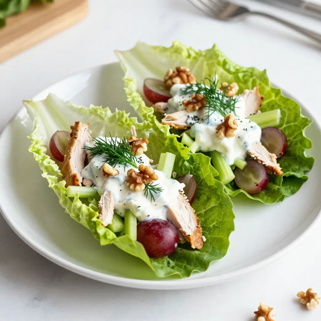 Greek Yogurt Chicken Salad Lettuce Wraps Delight