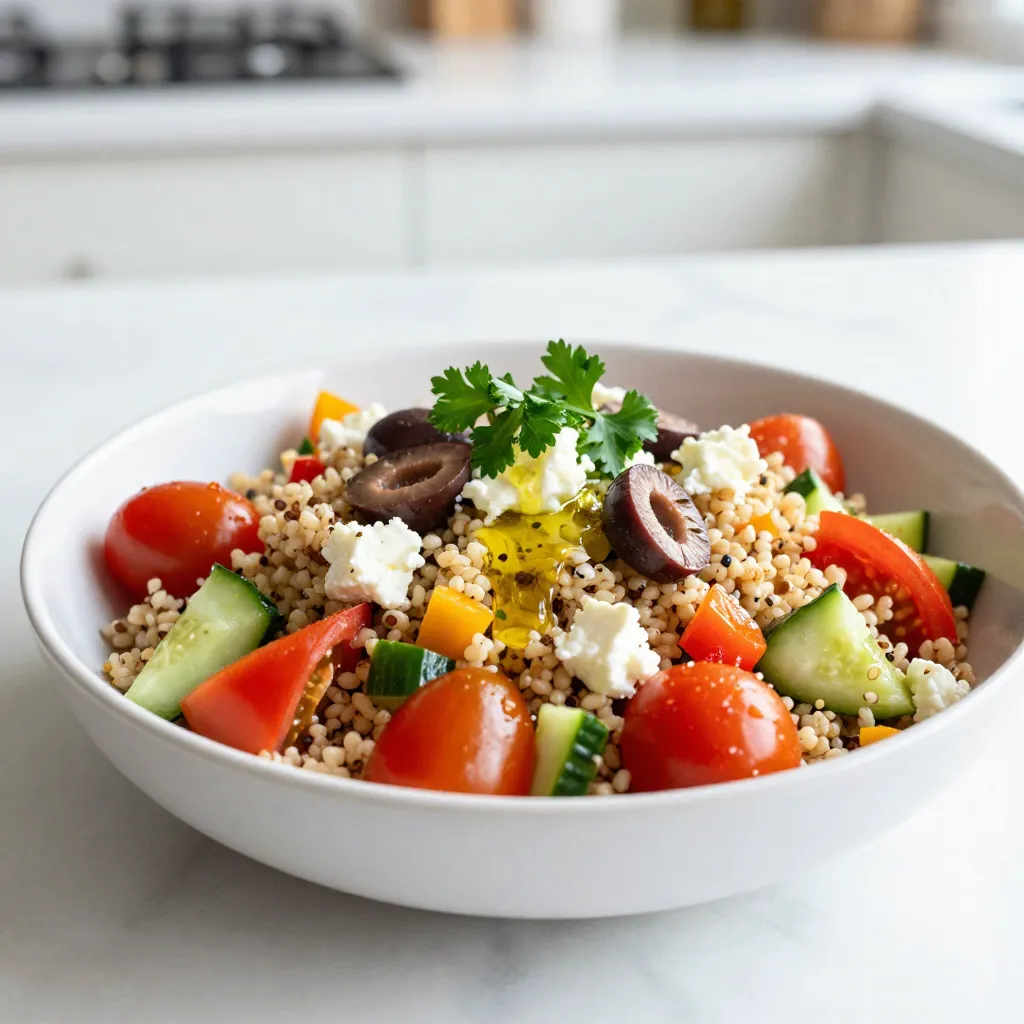 Mediterranean Quinoa Salad Refreshing and Healthy Dish