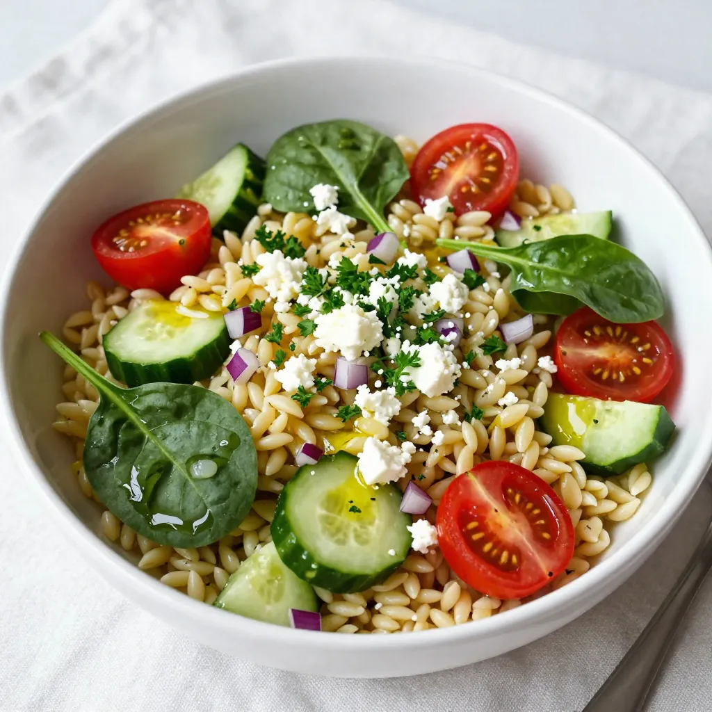 Lemon Garlic Orzo Salad Fresh and Flavorful Dish