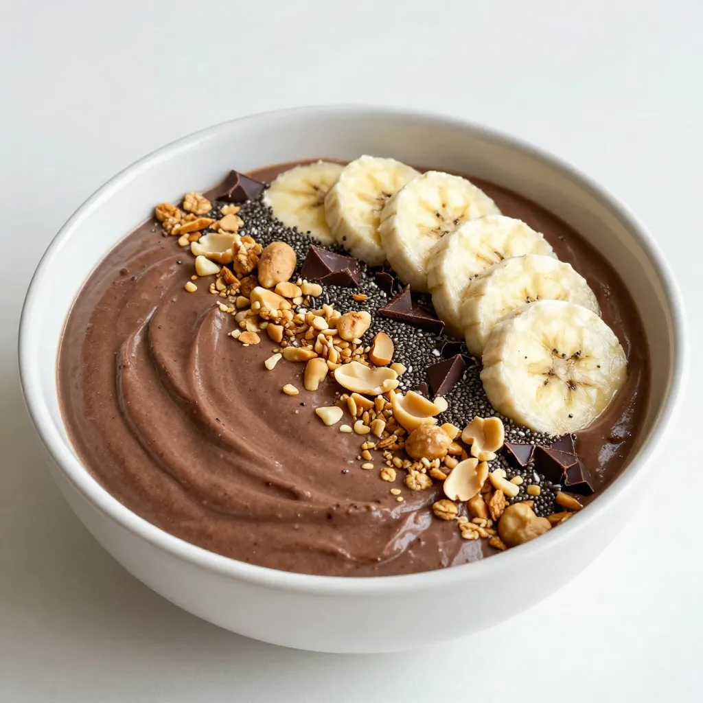 Peanut Butter Chocolate Smoothie Bowl Tasty Delight