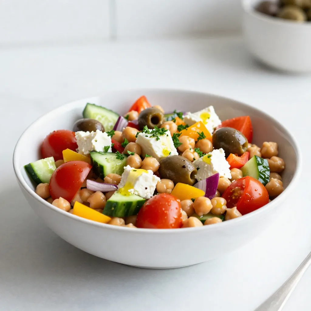 Greek Chickpea Salad Fresh and Flavorful Delight