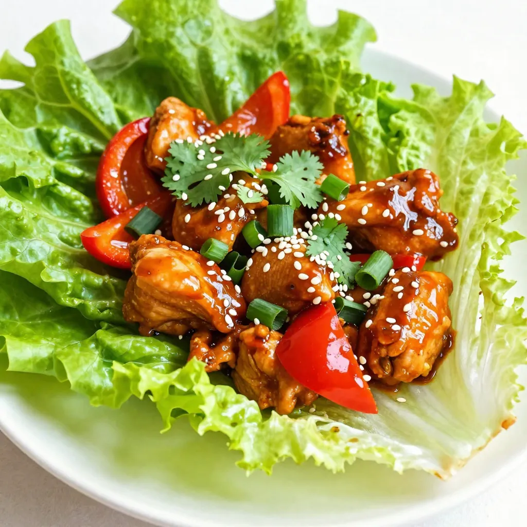Savory Sweet Chili Chicken Lettuce Cups Recipe