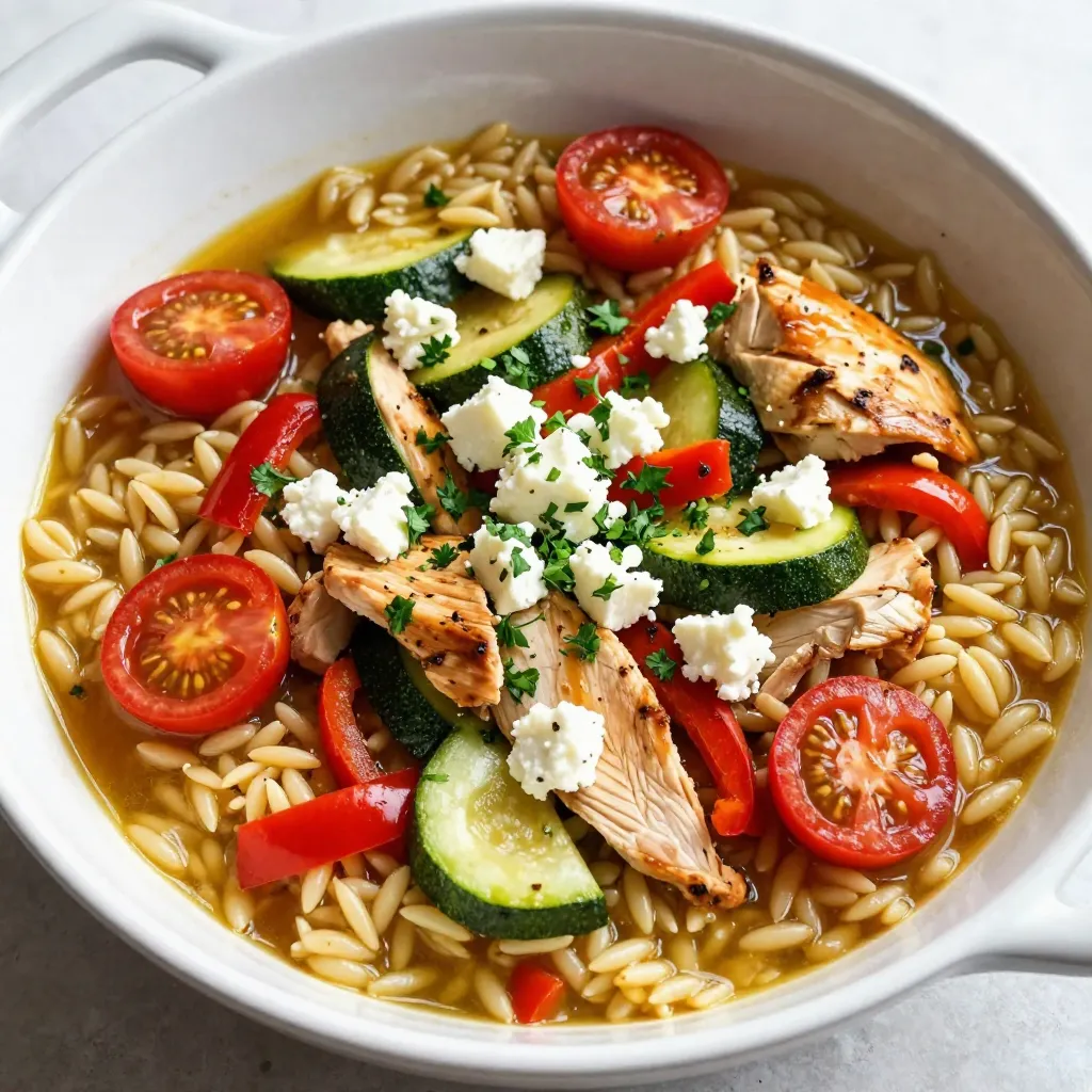 One-Pan Mediterranean Chicken Orzo Flavorful Meal