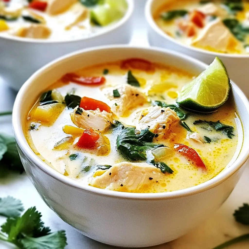 Coconut Lime Chicken Soup Nourishing and Flavorful Bowl