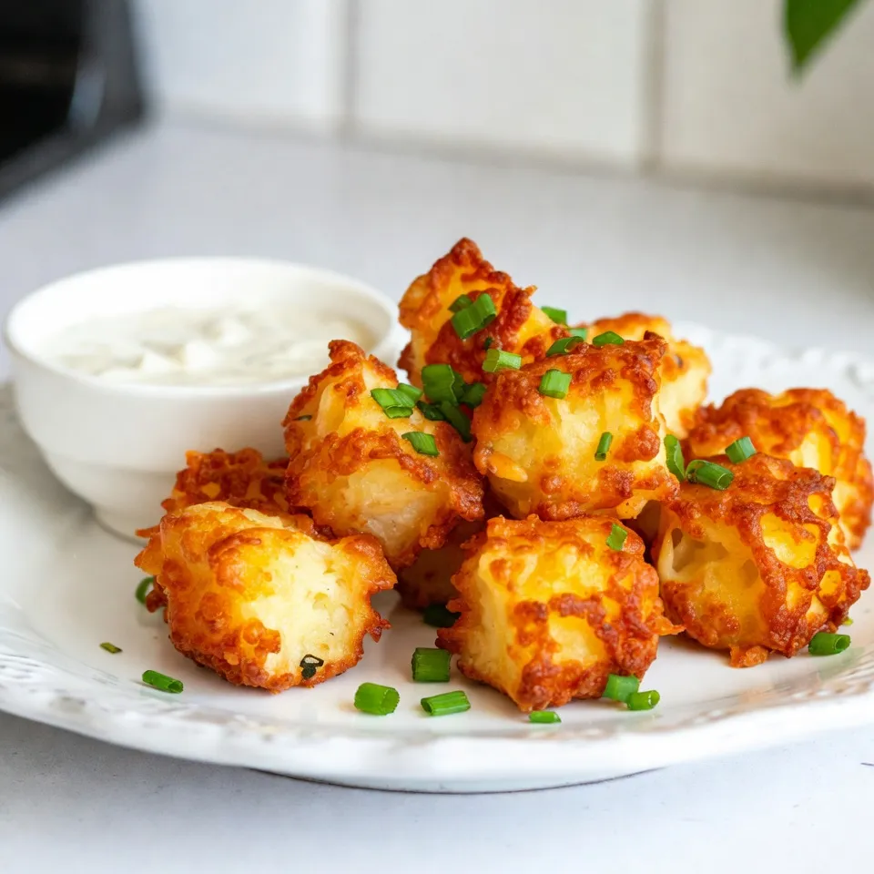 Cheesy Cauliflower Tater Tots Tasty Snack Idea