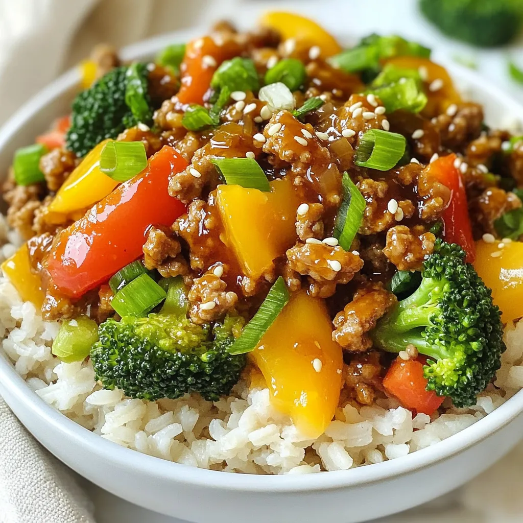 Teriyaki Ground Turkey Bowl Healthy and Flavorful Meal