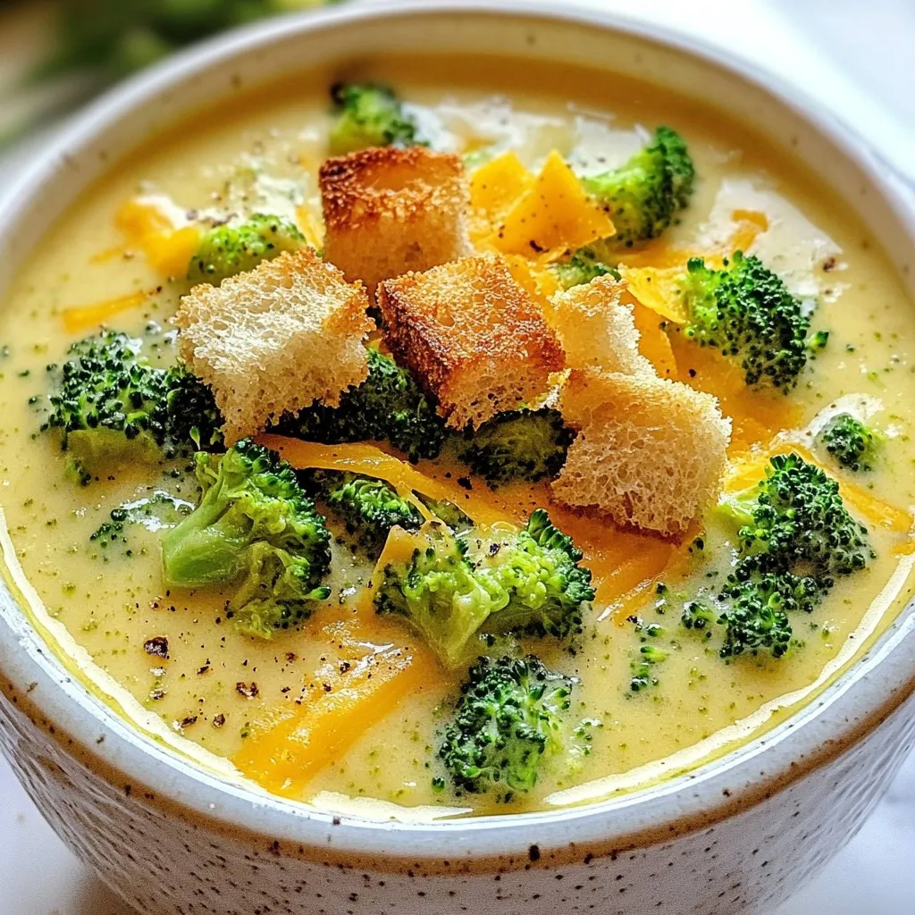 Broccoli Cheddar Soup Creamy and Flavorful Delight