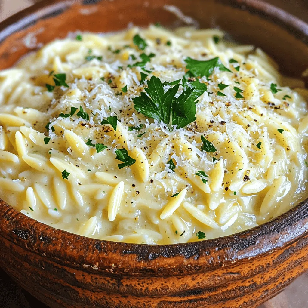 Creamy Garlic Parmesan Orzo Flavorful and Easy Recipe