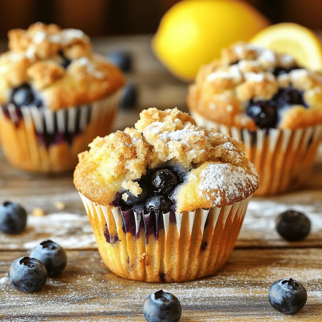 Blueberry Lemon Crumb Muffins Bakery Delight Recipe