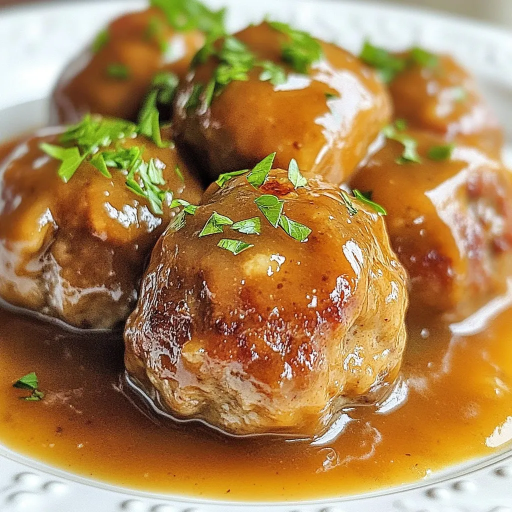 Guinness Gravy Stuffed Meatballs Tasty and Savory Dish