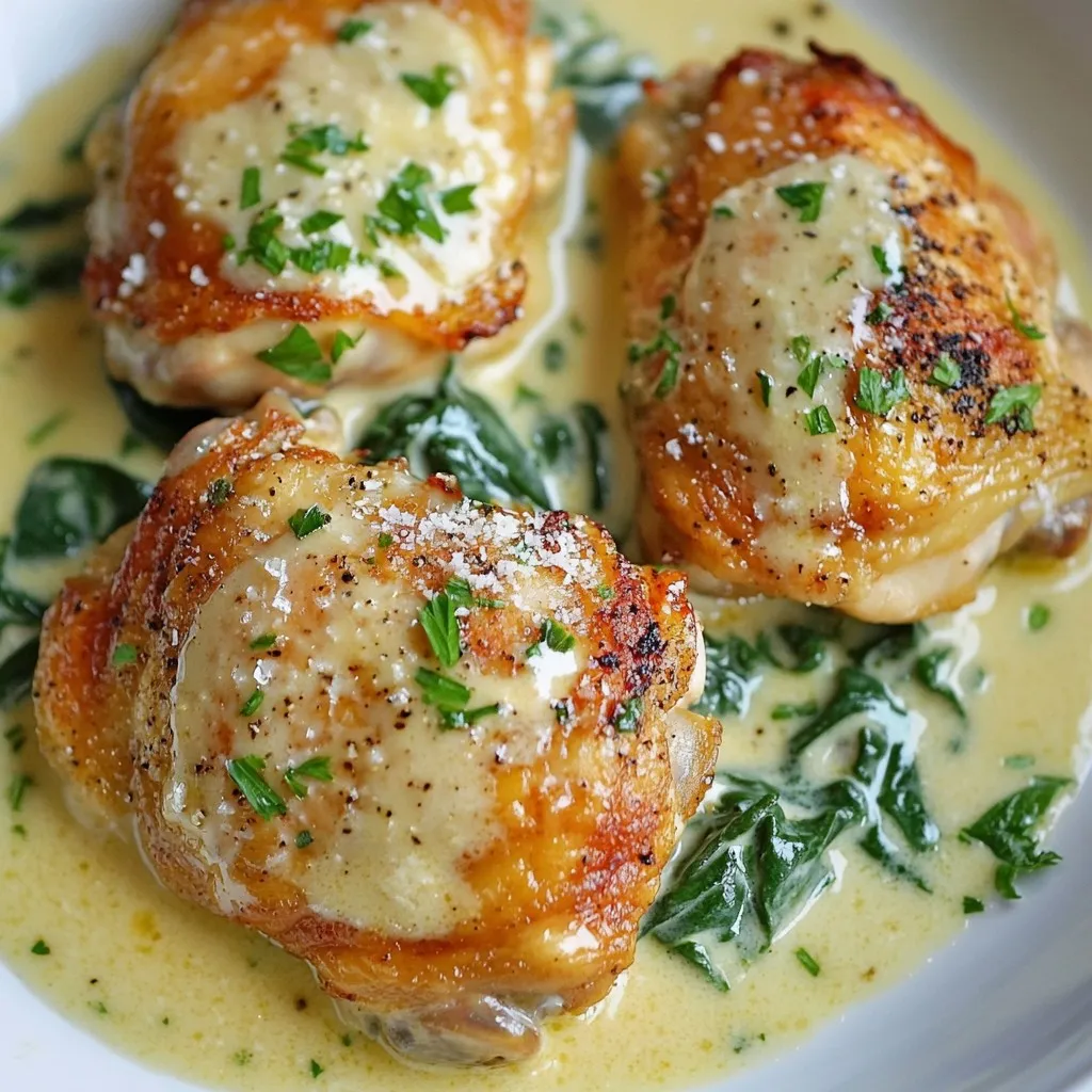 Creamy Oven Baked Chicken Thighs Easy and Flavorful