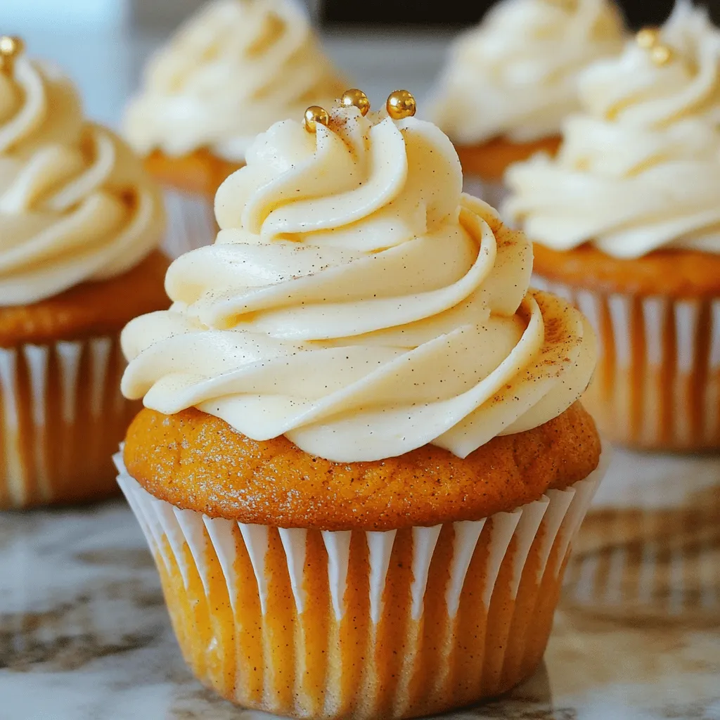 Pumpkin Spice Cupcakes with Cream Cheese Frosting Delights