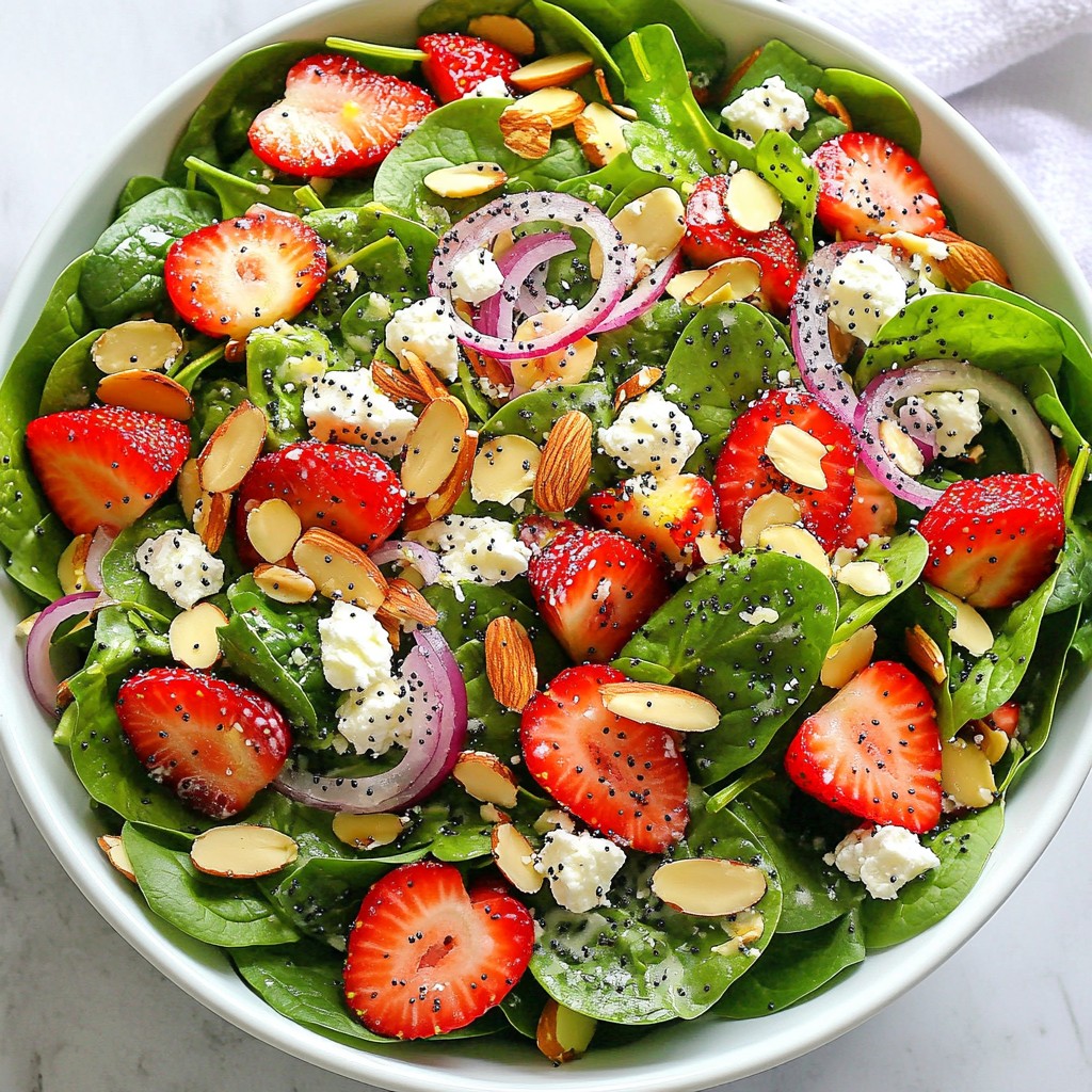 Strawberry Spinach Poppyseed Salad Fresh and Flavorful