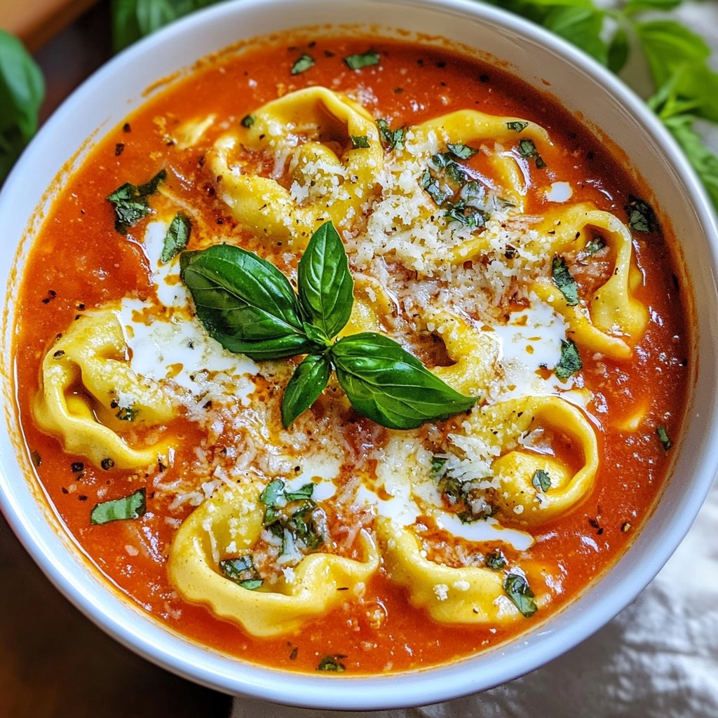 Creamy Tomato Basil Tortellini Soup Warm and Comforting