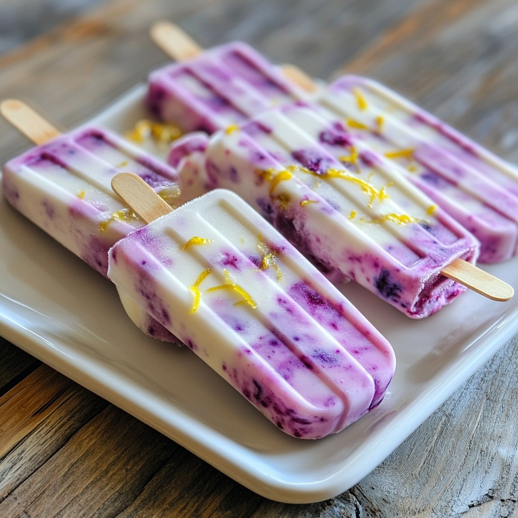 Blueberry Lemon Yogurt Popsicles Fun and Refreshing Treat