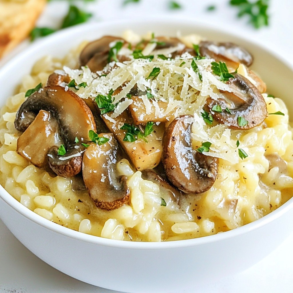 One Pot Creamy Mushroom Rice Delightful and Easy Meal