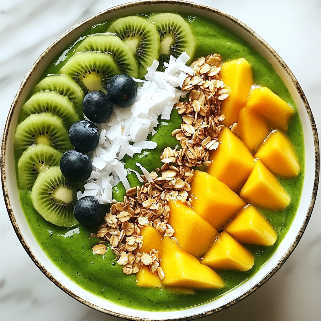 Tropical Green Smoothie Bowl Energizing and Refreshing