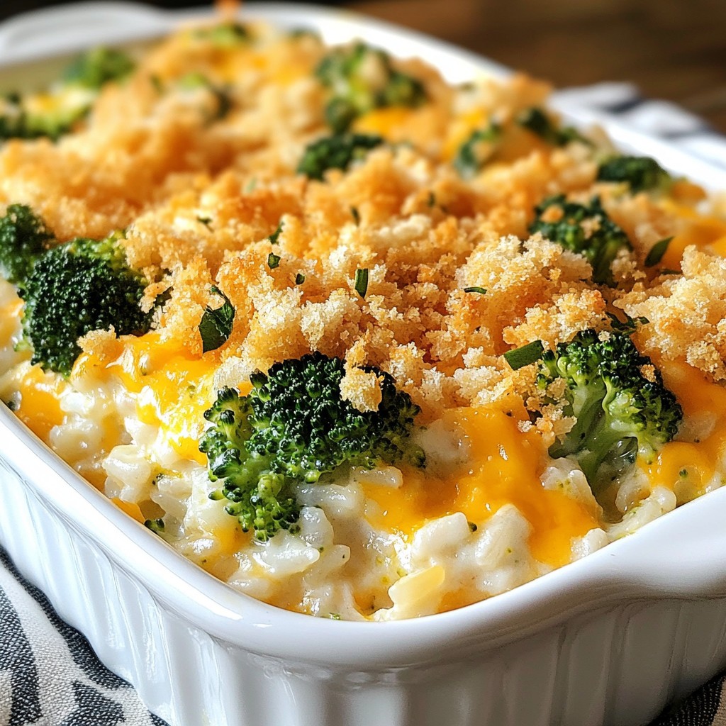 Cheesy Broccoli Rice Casserole Easy and Tasty Dish