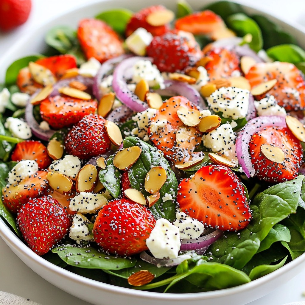 Strawberry Spinach Poppy Seed Salad Refreshing Delight